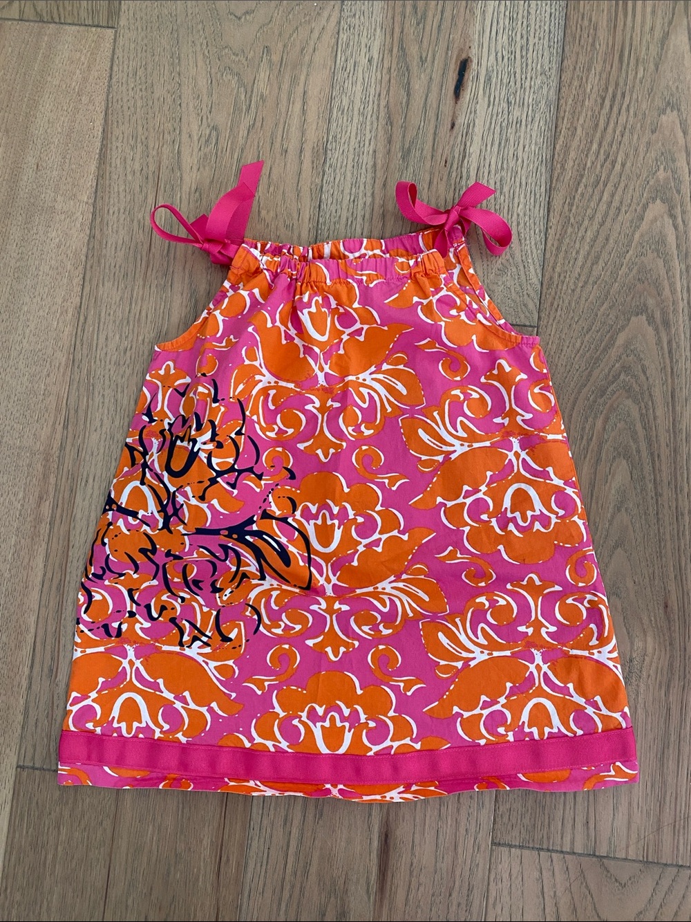 Hanna Andersson Pink and Orange Floral Tank Dress